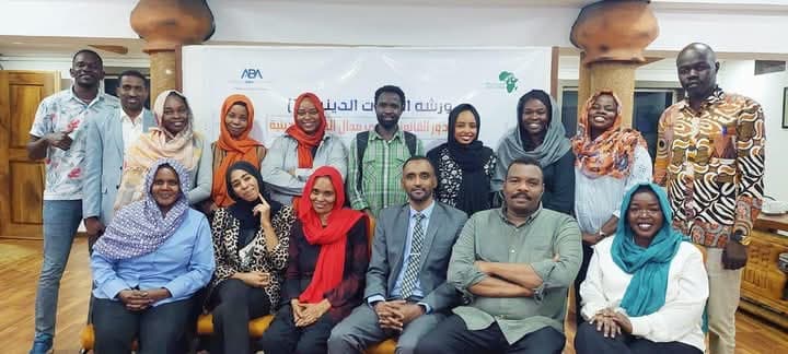 Group portrait of dialogue participants at a Justice Africa Sudan event